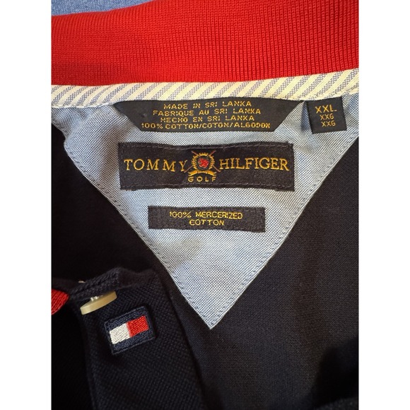 Vintage 2002 Tommy Hilfiger Navy‎ Golf Polo Size XXL, Hidden Flag Logo - Picture 5 of 6